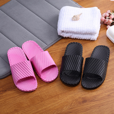 2017新款夏季防滑经典情侣舒适简约条纹浴室拖鞋无味居家拖男款