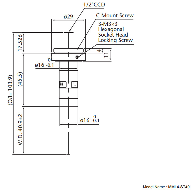MORITEX茉丽特 标清远心工业镜头 MML4-ST40