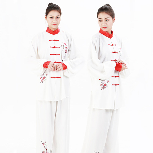 Tai chi kung fu uniforms for unisex martial arts female Tai ji quan morning exercise performance suit for women and men