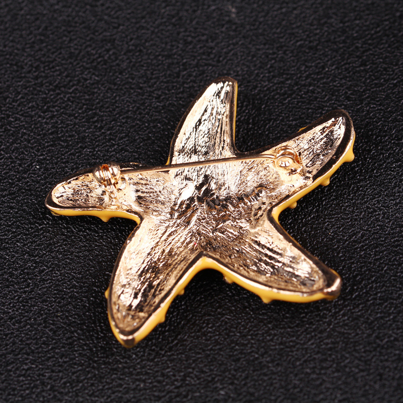 Fashion Starfish Alloy Enamel Inlay Rhinestones Women's Brooches display picture 5