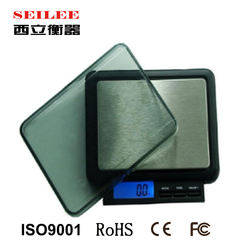 3公斤0.1克西立珠宝秤 带背光伸缩显示屏电子珠宝秤手掌秤