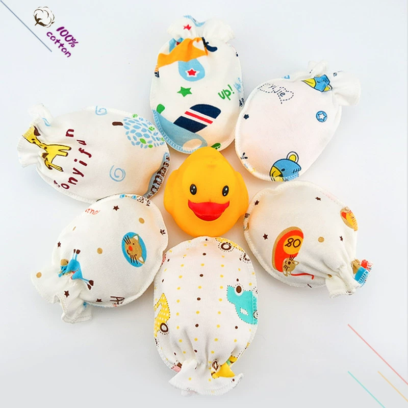 Внешняя торговля Европа и Америка Детские перчатки с защитой от царапин перчатки Двусторонняя трикотажная ткань Защитные перчатки для новорожденных Трансграничные поставки