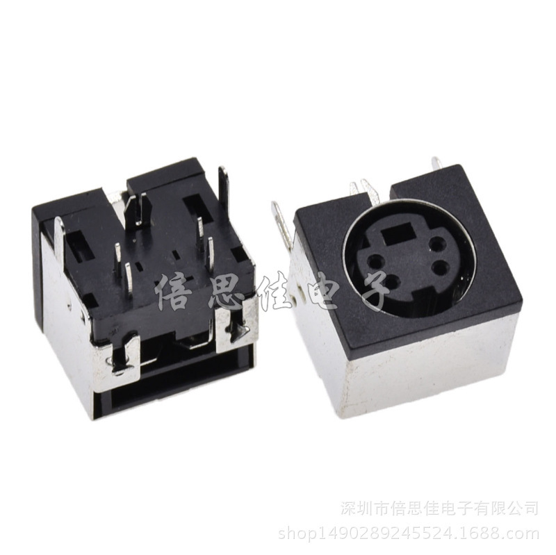 S Terminal 4 core socket mini-DIN4 core socket small 4 core seat MD4 core female head PS2 half pack type S Terminal 4 core socket mini-DIN4 core socket small 4 core seat MD4 core female head PS2 half pack type