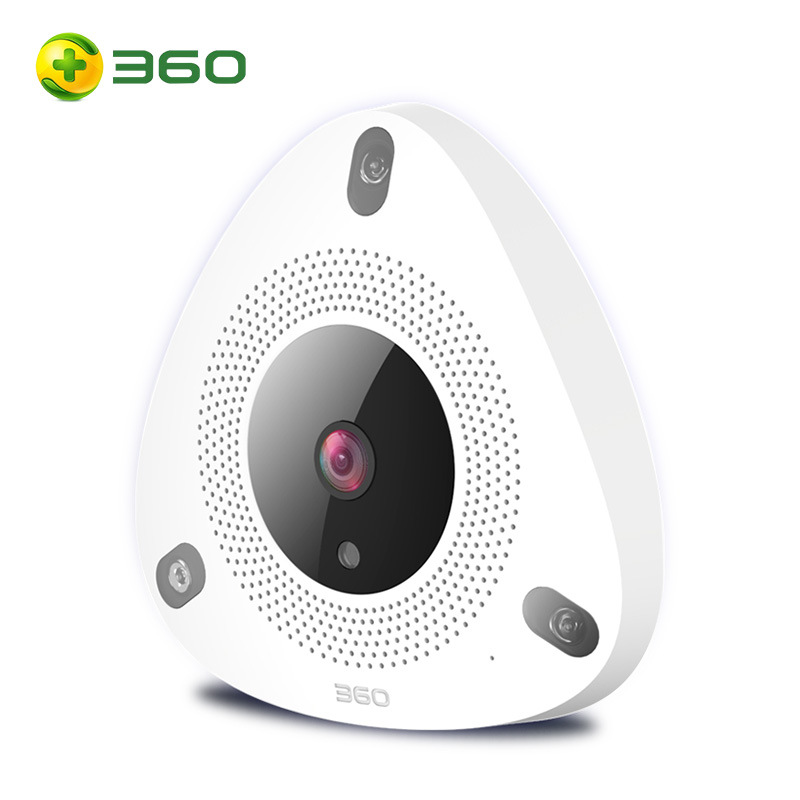 360看店宝2代智能摄像机 360度全景监控1080P高清夜视无线摄像头