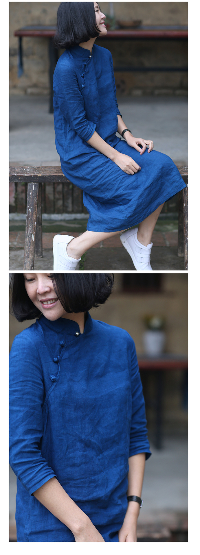 Robe femme YU SHI en Chanvre - Ref 3327850 Image 8
