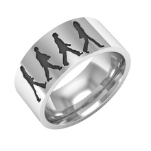 跨境热卖 披头士乐队标志指环 钛钢男士戒指 不锈钢戒指饰品 批发