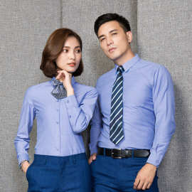 2023春夏季新款男式正装衬衫长袖商务衬衣修身男女同款免烫工作服