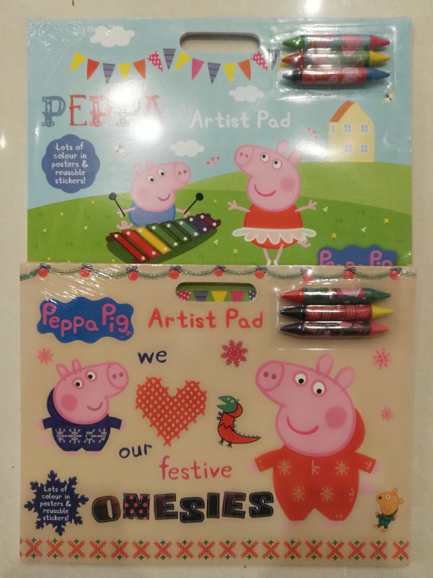 goods in stock peppa artist pad Pepe pig Xiaozhu Paige crayon Color book The painting