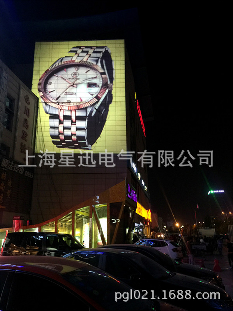 专业投影广告制作、专业大型投影灯光定制出售租赁