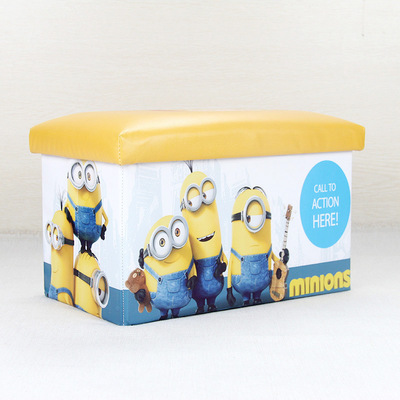 new pattern Small yellow people Storage stool Leather Sofas Storage stool Foldable Storage box Storage stool