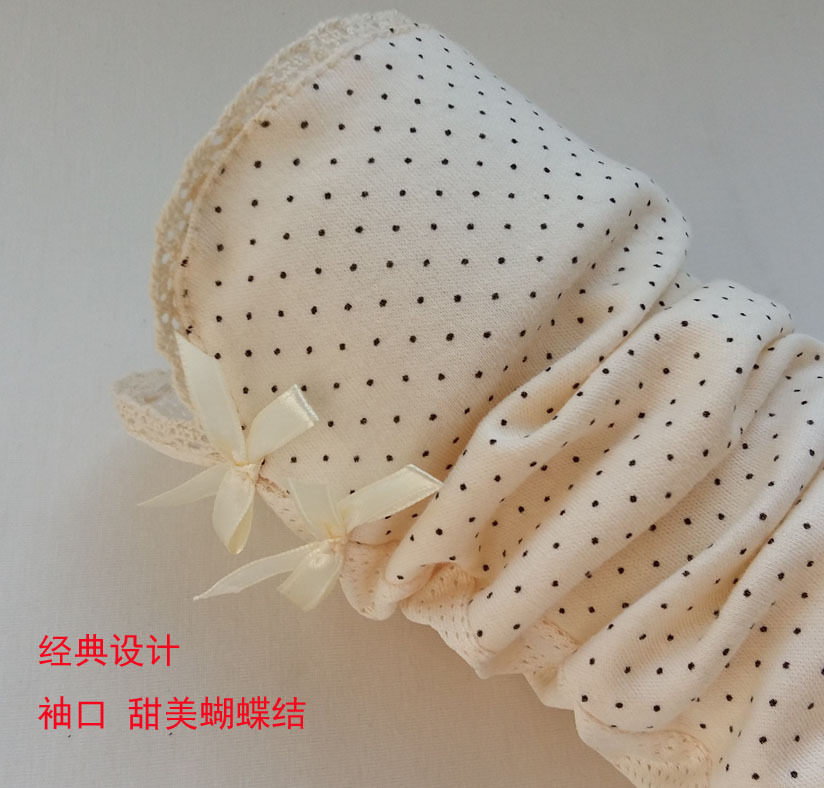 长款 半指点 棉 袖口 细节