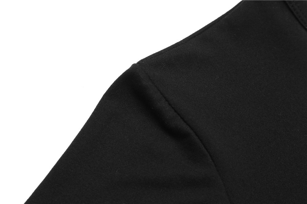 Solid Color Short-Sleeve Bodycon Dress NSYKD50518