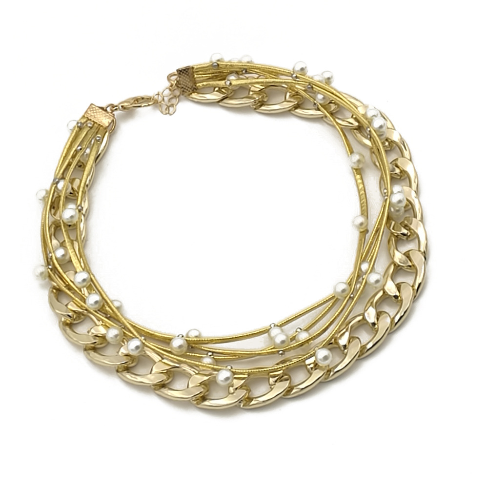 Occident and the United States pearlnecklace (Gold)NHCT0081-Gold