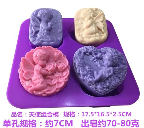 Supply of silicone cake molds, handmade soap molds, angel combination molds, male and female angel combinations, luxury angels