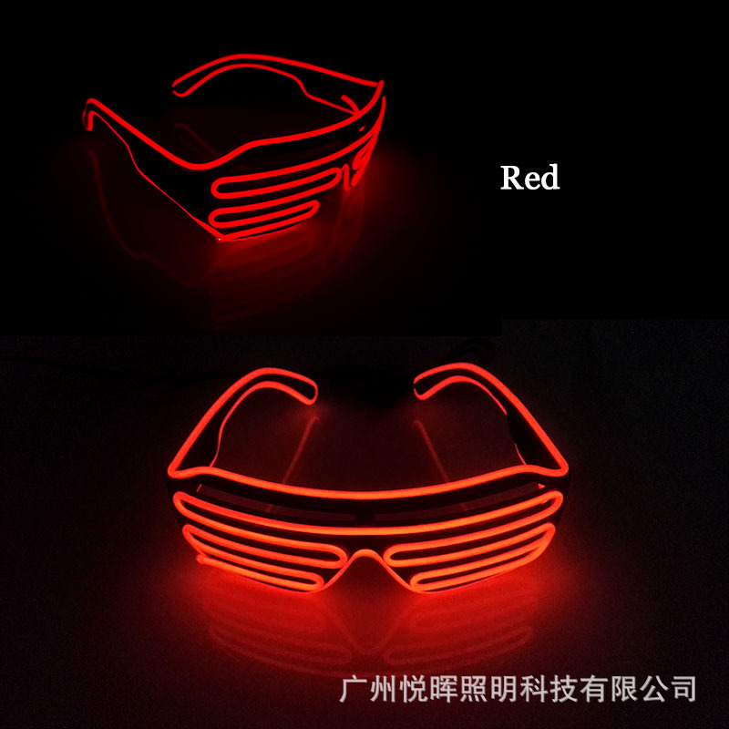 Venta caliente de Halloween persianas monocromo gafas luminosas bola vestir gafas fluorescentes Festival atmósfera suministros