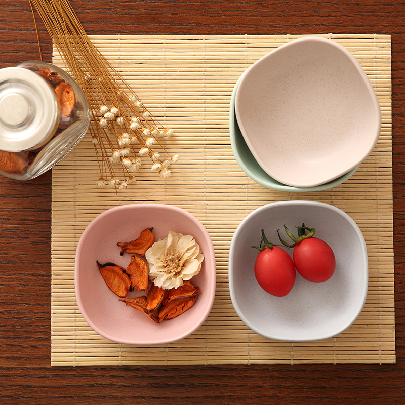 竹纤维小菜碗家用调料醋碟火锅店调料点心盘斜口酱料碟|ms