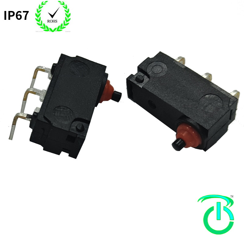 引线式弯角中小型IP67防水等级共享单车雨伞等专用防水微动  