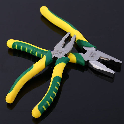 Plastic handle 8-inch wire pliers wholesale pliers 6-inch labor-saving flat-nose pliers vise electrician pliers