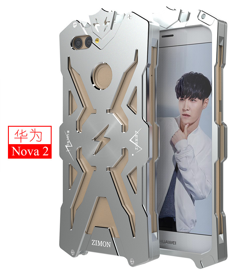 SIMON THOR Aviation Aluminum Alloy Shockproof Armor Metal Case Cover for Huawei nova 2