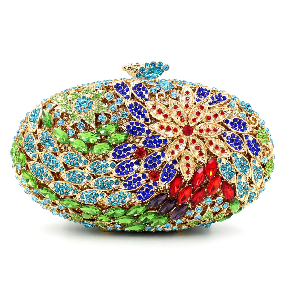 BL022 AliExpress bolsas de diamante transfronterizas bolsas de cristal metal hueco bolsas de cena bolsas de diamantes bolsas de mano damas oro