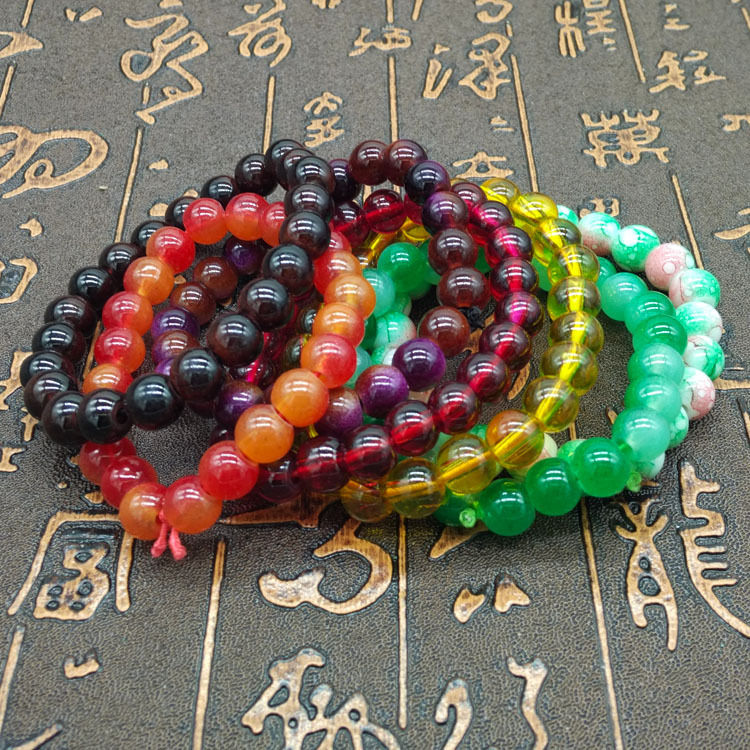Colorful jade Bracelet High imitation Natural jade Hand string Small gifts Hand string Source of goods wholesale
