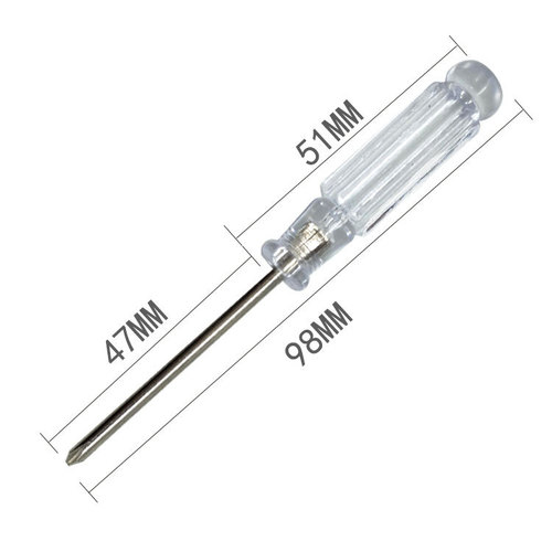 Transparent Crystal Toy Gift Small Screwdriver 3.0mm Cross Slotted Screwdriver Mini Screwdriver