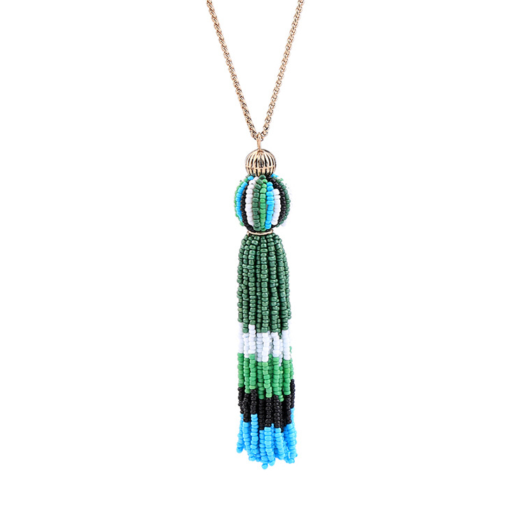 European And American Fashion Chain Long Ethnic Style Tassel Necklace Elegant Bohemian Beach Accessories Necklace Clavicle Chain display picture 10