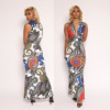 European and American sexy women's printed dress