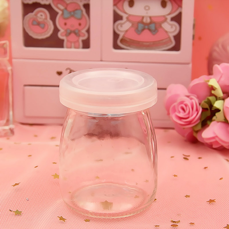 Slim Storage Glass Lucky star Drift bottles Pudding bottle Bottles of yogurt starry sky Wishing transparent bottle