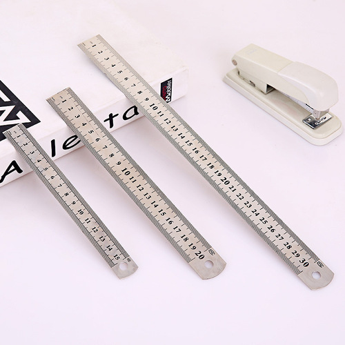Student steel ruler 15cm20CM30CM steel ruler stainless steel ruler office stationery wholesale