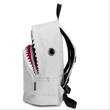 KS工厂订做爆款个性鲨鱼 男女电脑双肩书包旅行背包