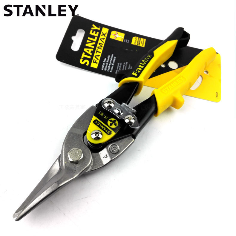 史丹利直头航空剪10寸铁皮丝网工具剪刀不锈钢板冷轧钢14-563-22