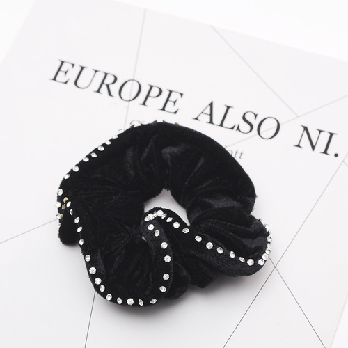 High elastic hair rope, rhinestone velvet fabric hair ring, large intestine ring hair tie, professional headband, rubber band hair accessories