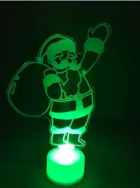 Подсветка LED с цветовой сменой, мигающие оптоволоконные рождественские мини-ёлки, ночник-подарок