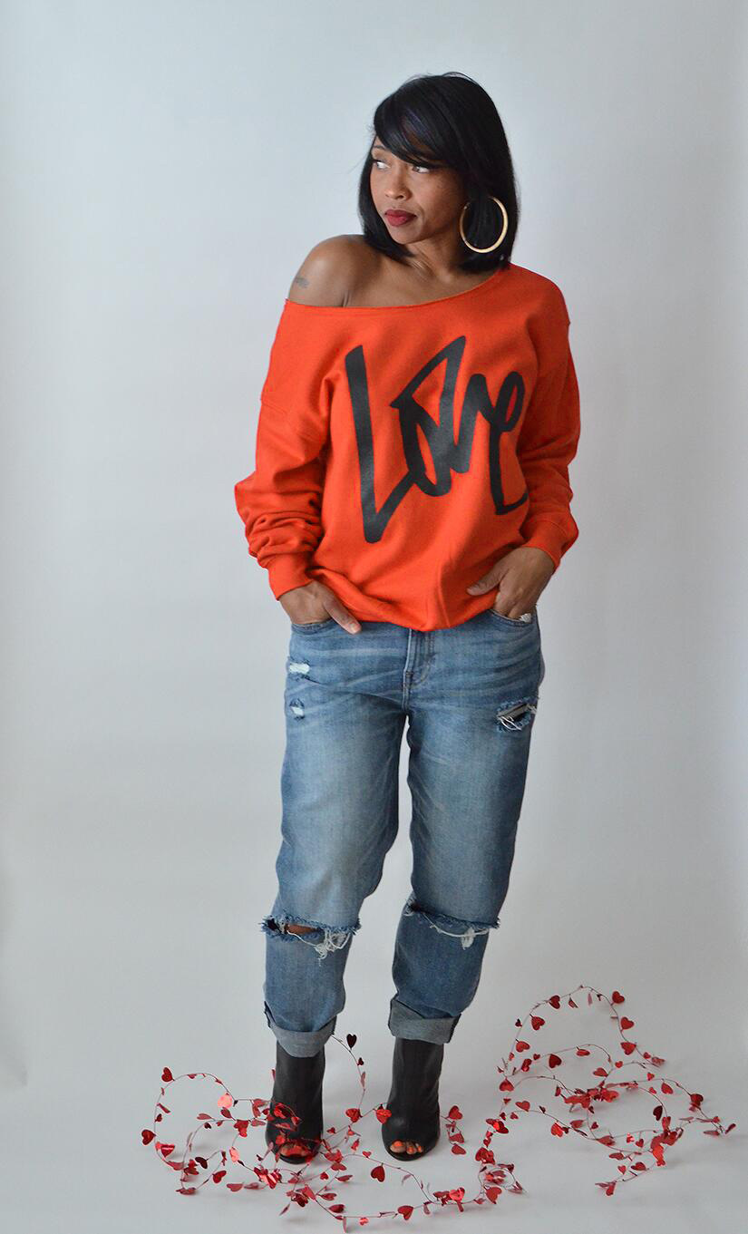 LOVE letter printing long-sleeved sweatshirt NSOY27423