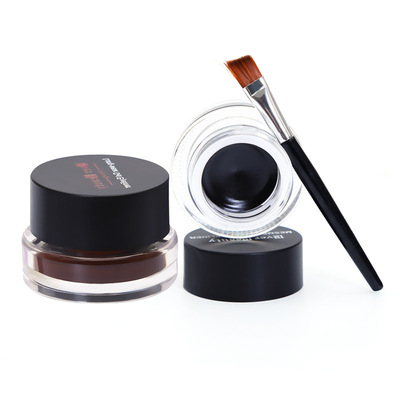 外貿新款雙色眼線膏防水不暈染持久不脫妝雙色眼線膏（2支裝)批發