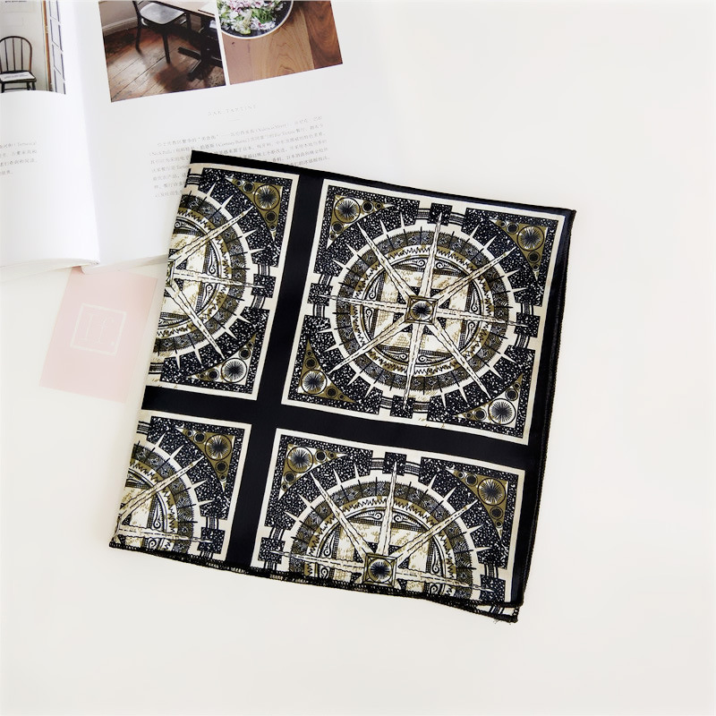 60g Weight Silk Scarf Classification Daily Occasion Satin Material Stripe, Polka Dots, Chains Print Pattern Summer Season Women's Gender Simple Style Style Women's Simple Style Stripe Polka Dots Chains Print Satin Silk Scarf 34