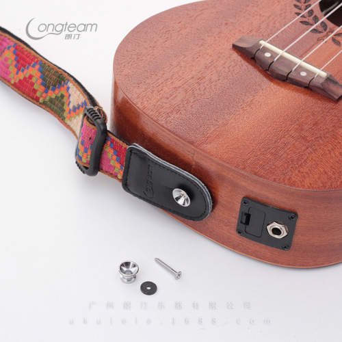 Bohemian style ukulele leather strap Ethnic style ukulele ukulele tail spike shoulder strap