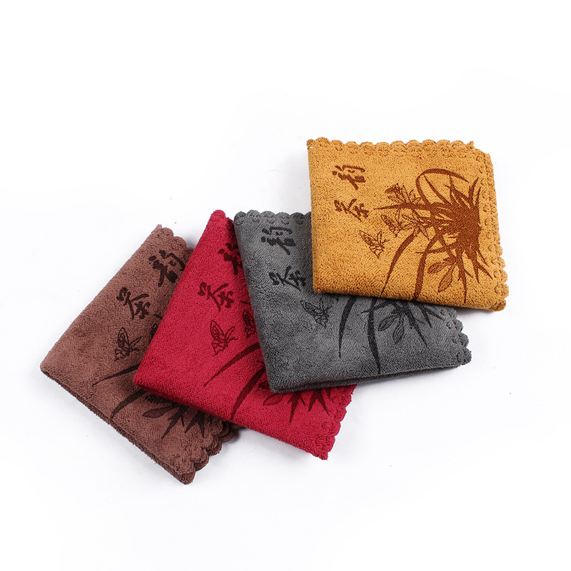 Manufactor wholesale Tea towel Tea cloth Cotton printing Tea and Super water uptake thickening Cleaning cloth Tea Accessories