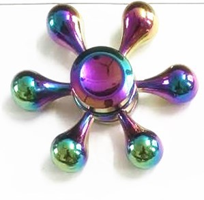 六臂金刚炫彩锌合金指尖陀螺edc手指陀螺成人解压玩具现|ms