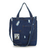 Retro denim one-shoulder bag, bag strap, handheld shopping bag with zipper, 2022 collection, Japanese and Korean