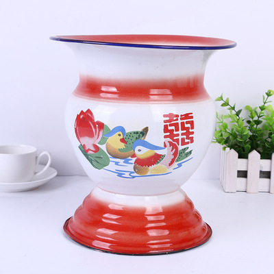 direct deal Tall old-fashioned tradition Enamel Spittoon classic Retro household marry Enamel Spittoon