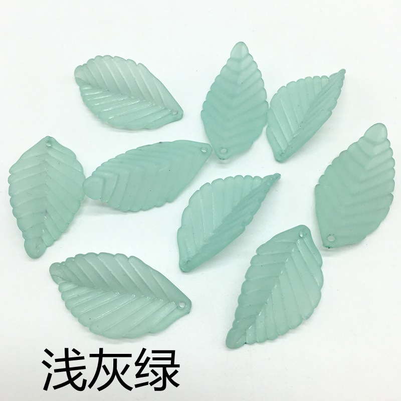35mm frosted simulated acrylic plastic patterned leaf DIY ancient-style handcrafted hair accessory earrings material detail image 7