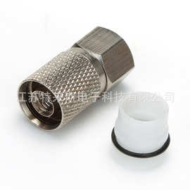 有线电视接头 F头 75-5 挤压头全铜公制英制 有线防水F头