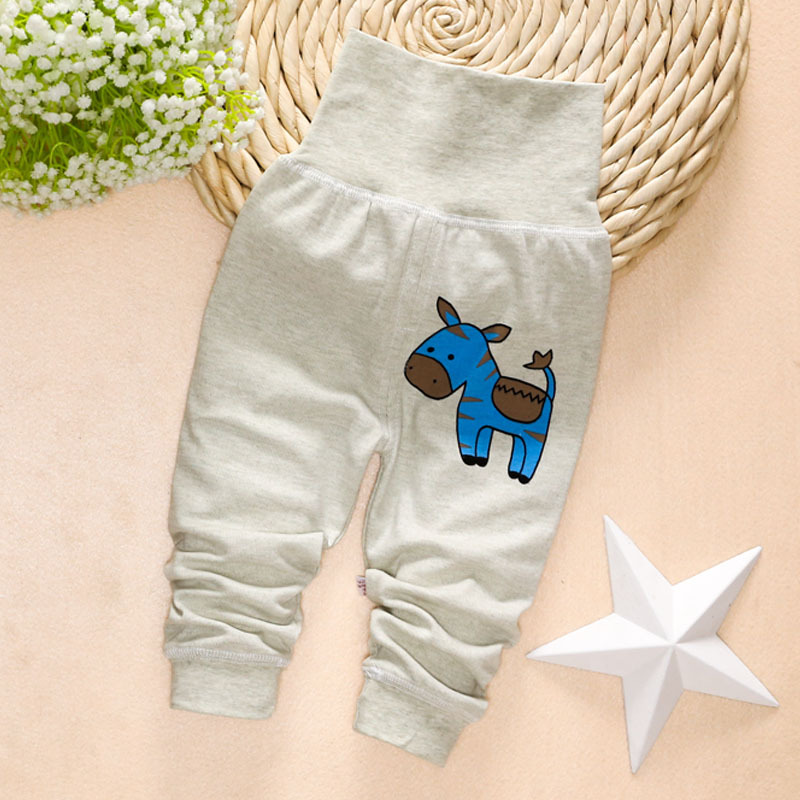 廠家直銷童裝彩棉兒童高腰褲中小童嬰幼兒純棉護肚褲秋褲壹件代發