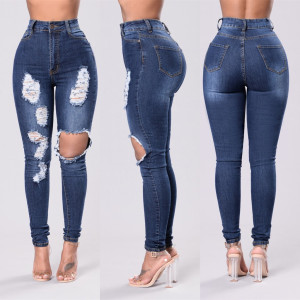 EBay new fast selling jeans jeans holes jeans high waist pure