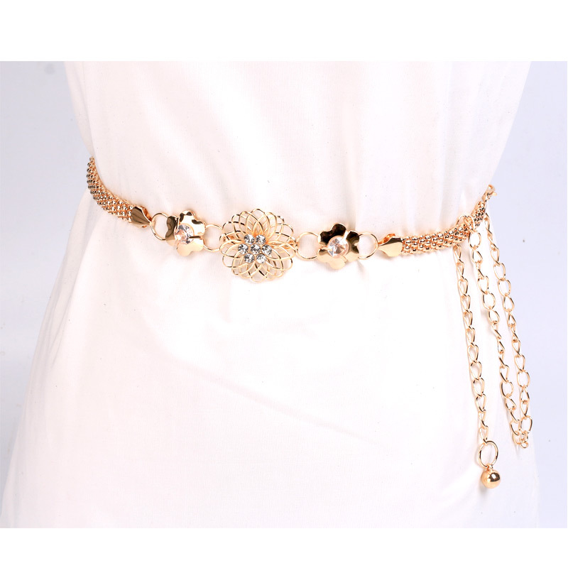 Fashion Flower Alloy Women's Chain Belts 1 Piece display picture 5