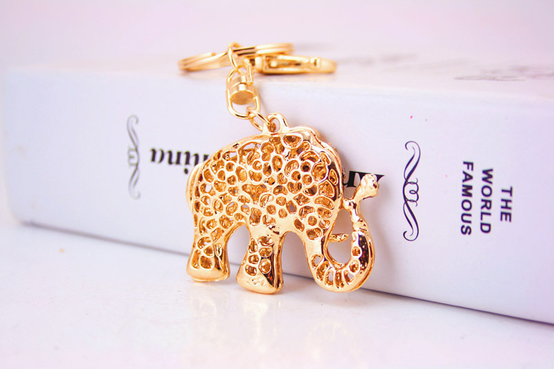 42g Weight Alloy, Metal Material Elephant Pattern Unisex Gender Turkey Devil Eyes Blue Elephant Bag Accessories Animal Metal Pendant Keychain 5