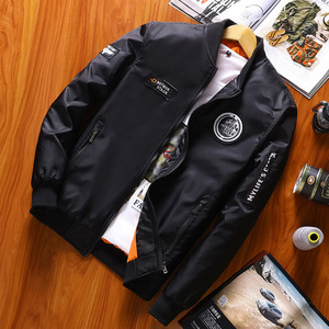 Large embroidered bomber autumn thin men’s jacket