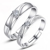 Silver accessory, zirconium for beloved, wedding ring, suitable for import, European style, Korean style